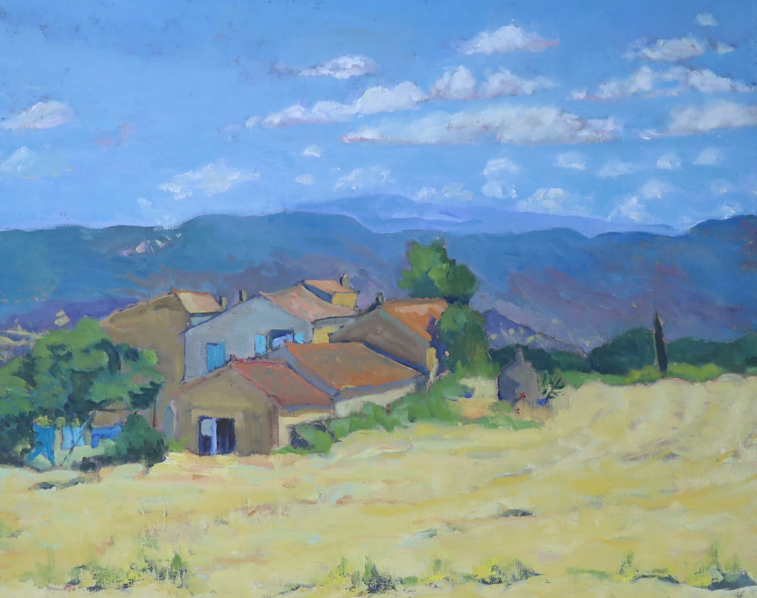 Leone Cockburn, oil on canvas, 'Les Meneures, Bonnieux' 1999, signed, 40 x 51cm